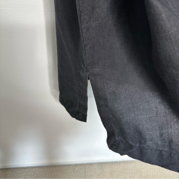 Mark Fore & Strike Vintage Black Linen Dress Shift Size L - Picture 4 of 12